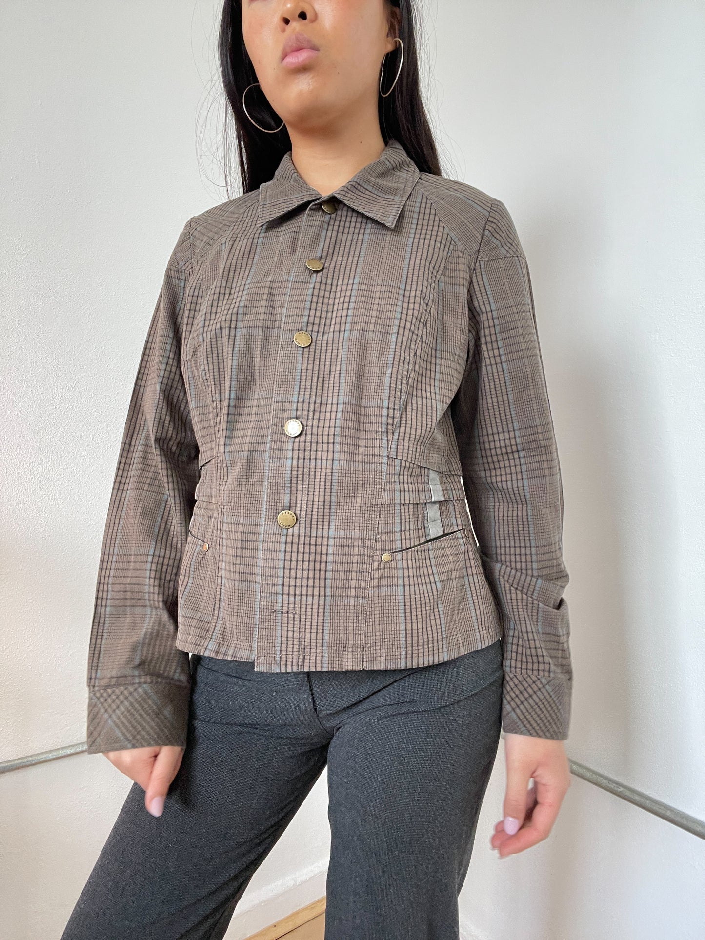 Brown Checkered Jacket