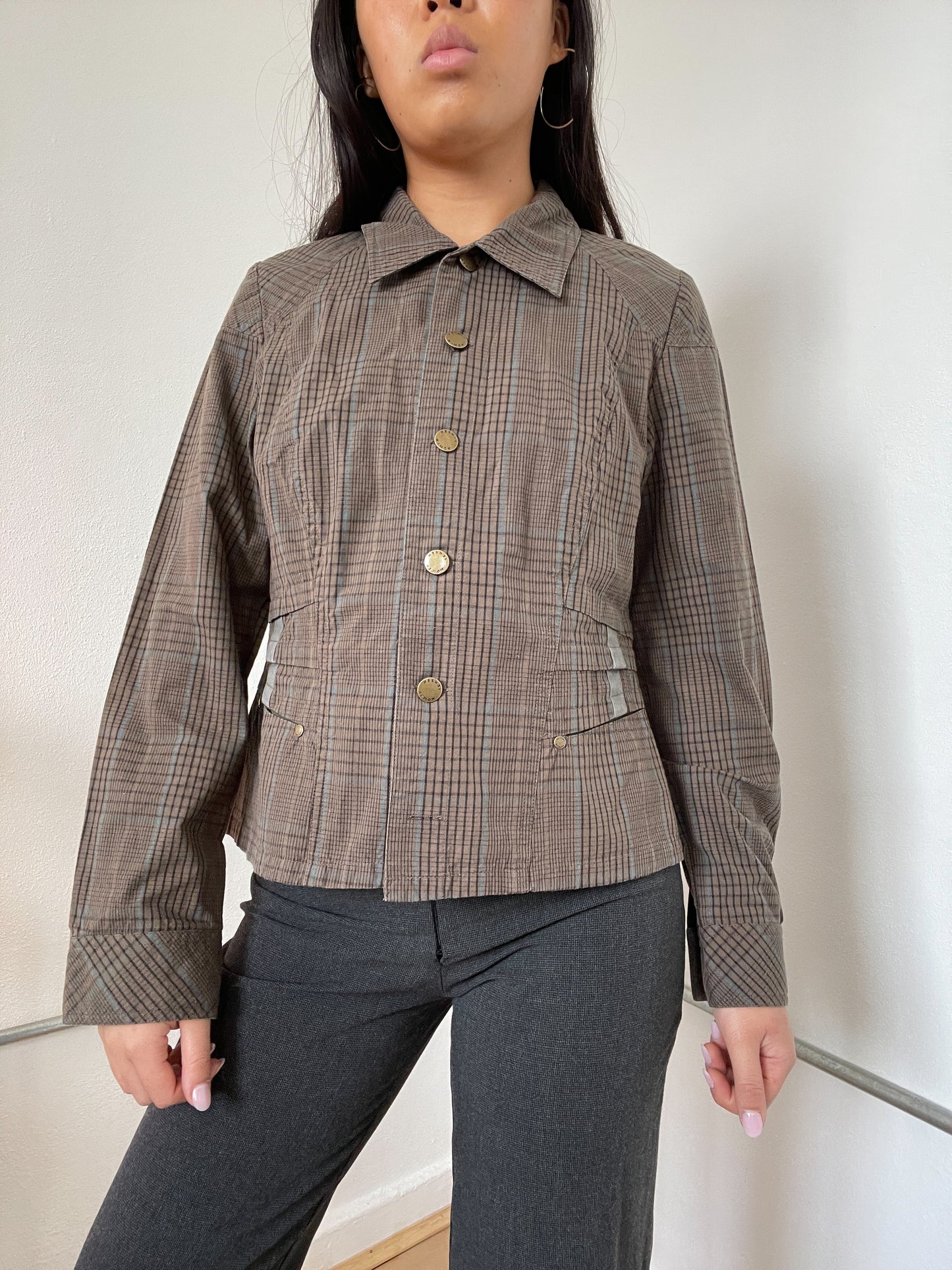 Brown Checkered Jacket