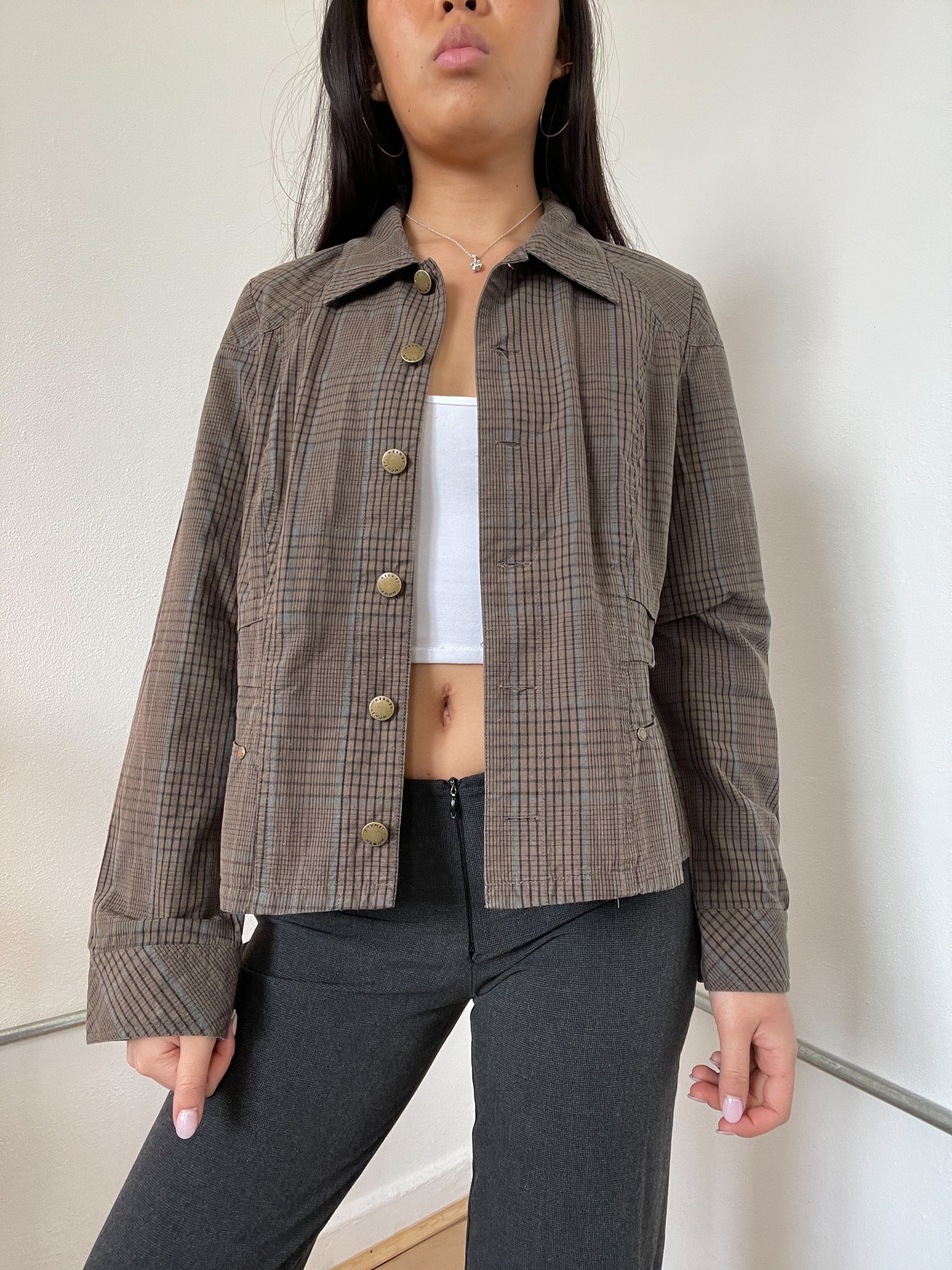 Brown Checkered Jacket