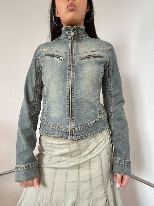 Light Denim Washed Utility Jacket