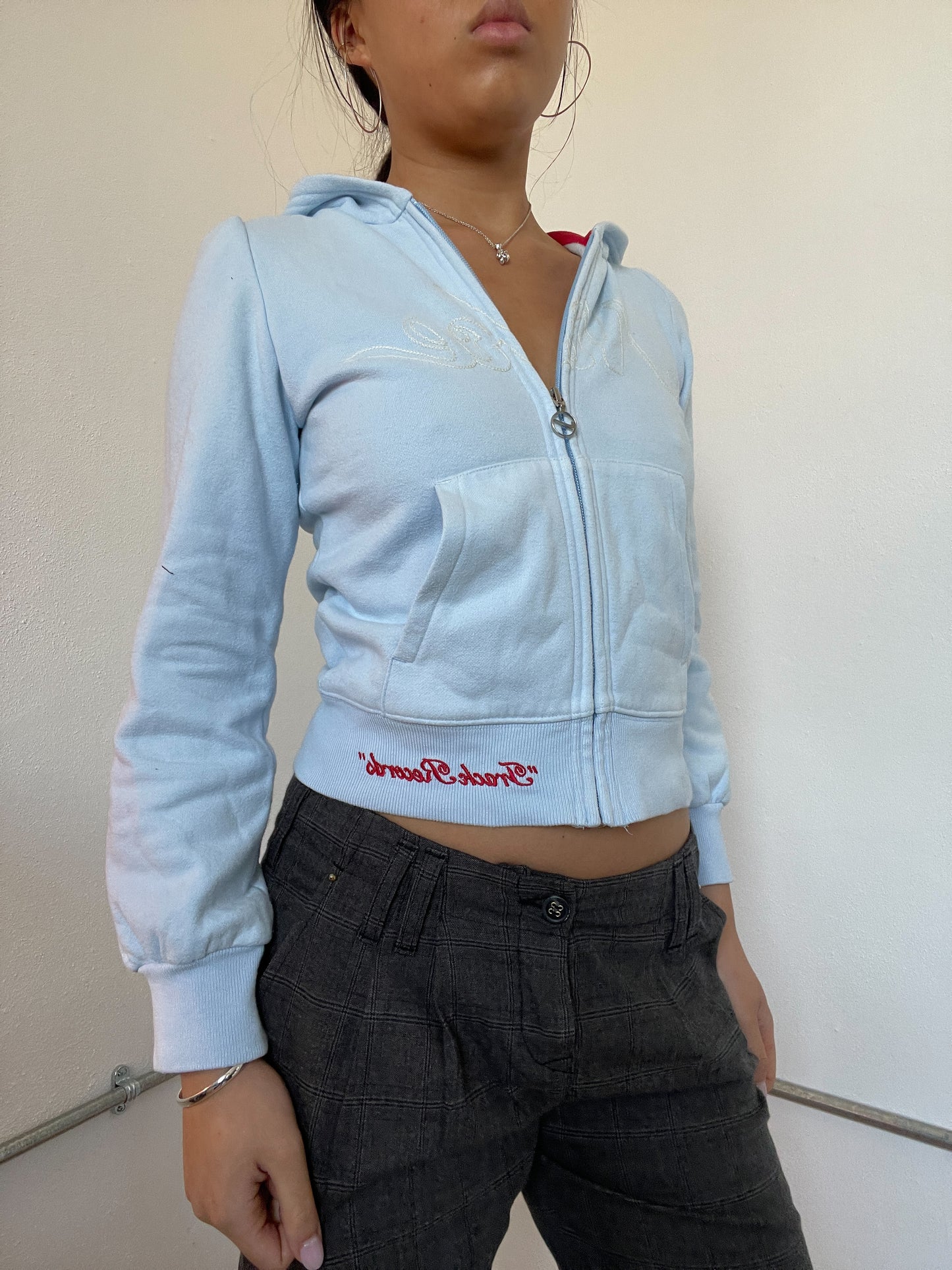 Baby Blue Nike Sporty Track Hoodie