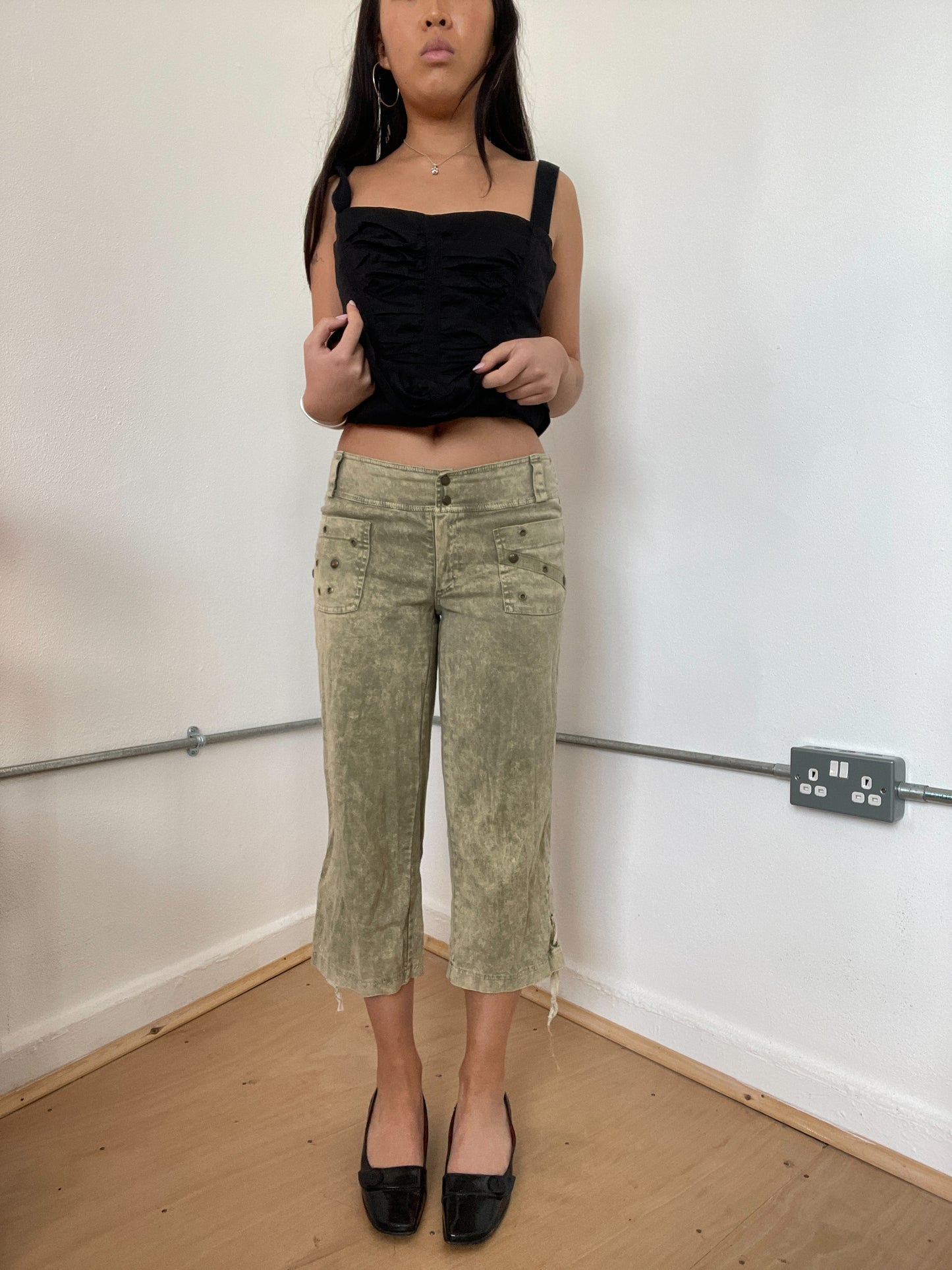 Green Light khaki Capris