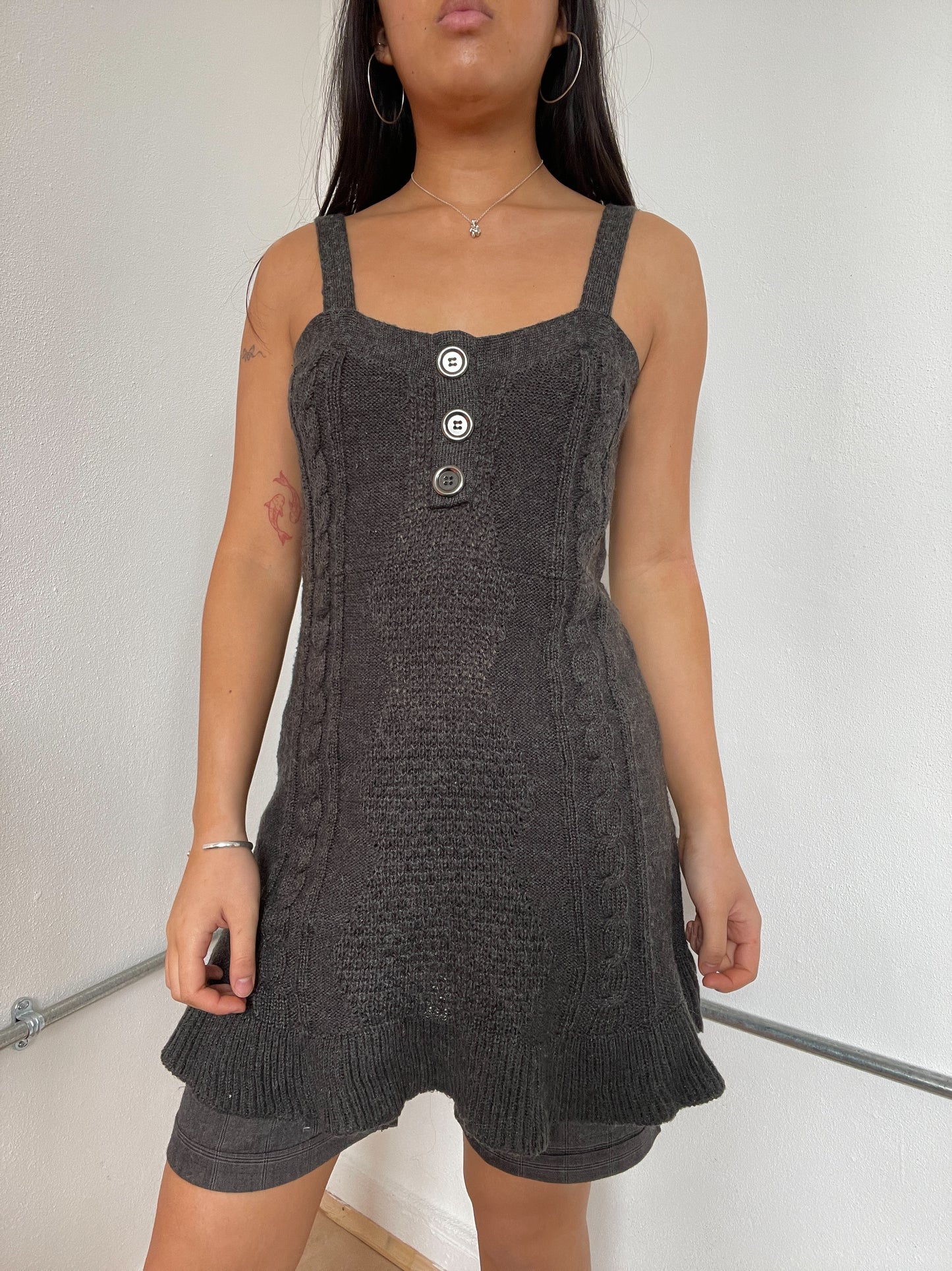 Dark Grey Knitted Dress