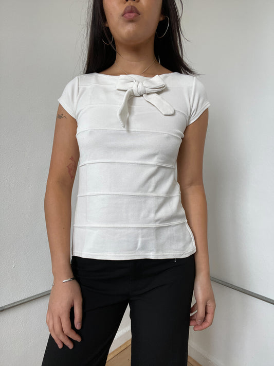White Detailed Baby Top