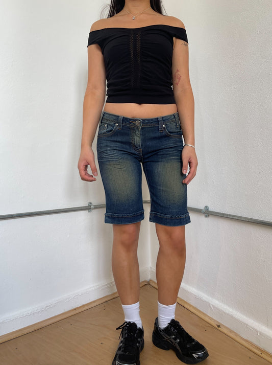 Denim Washed Long shorts