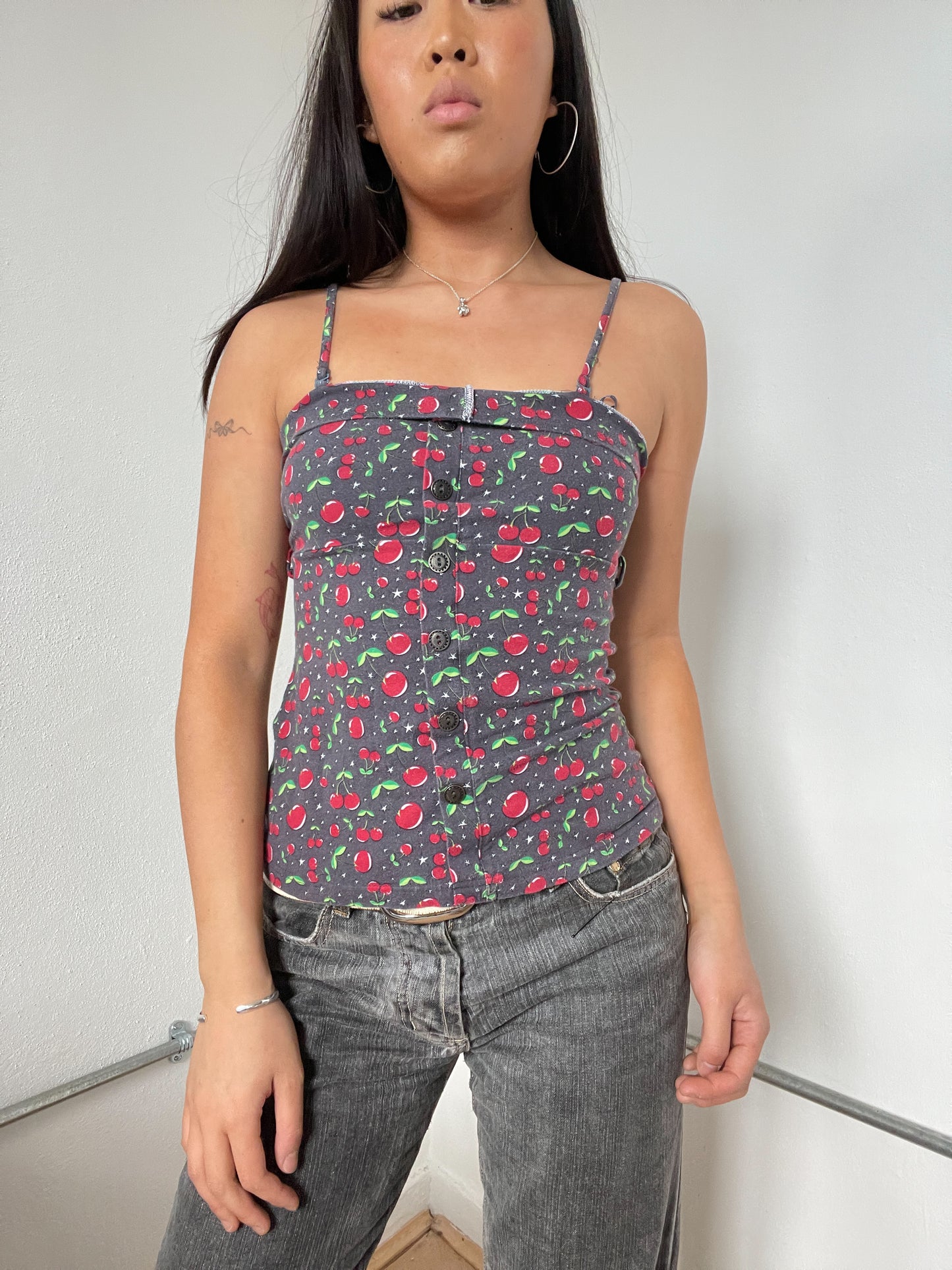 Cherry Patterned Cami Top