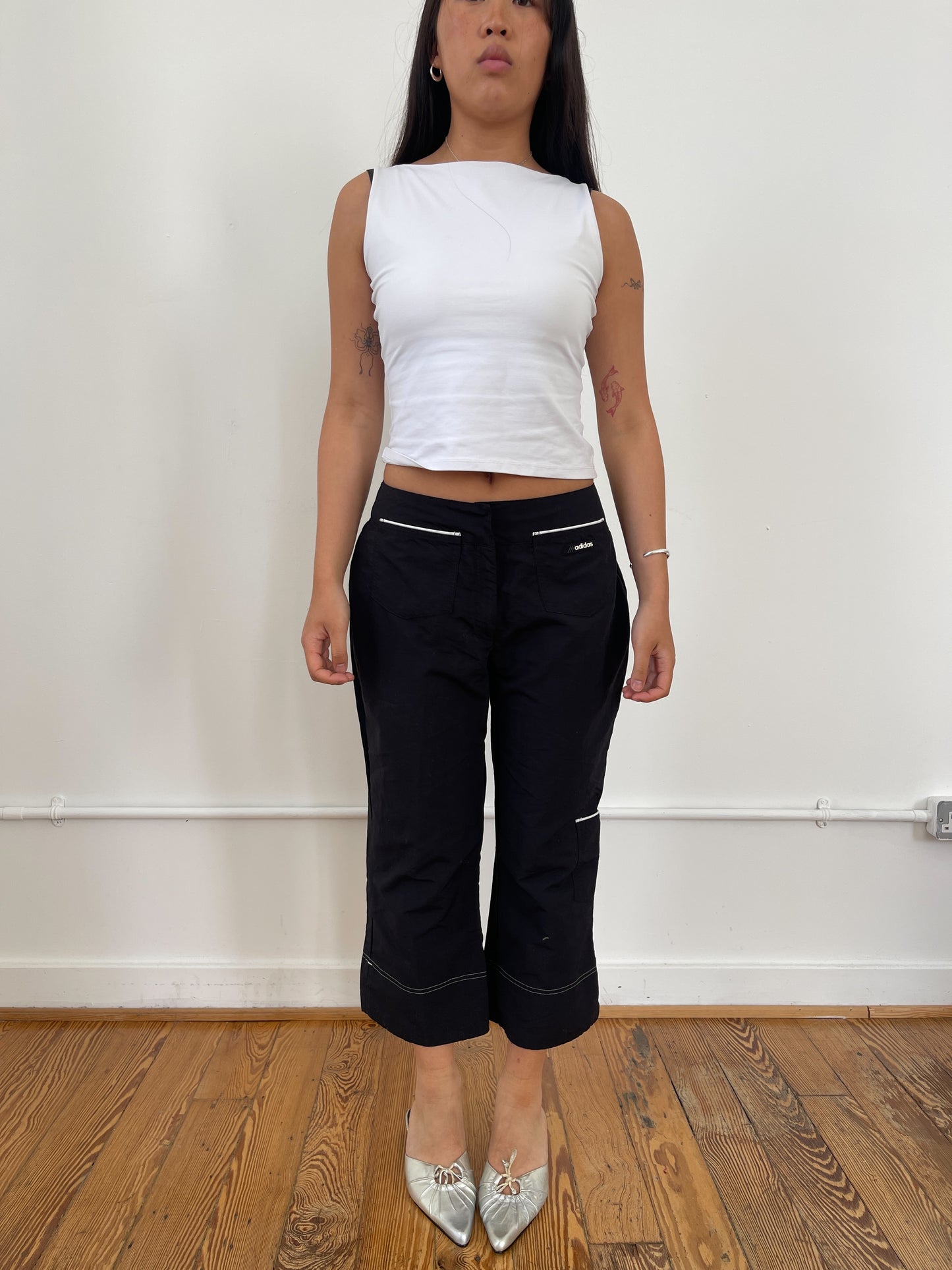 Black Adidas Sporty Capris