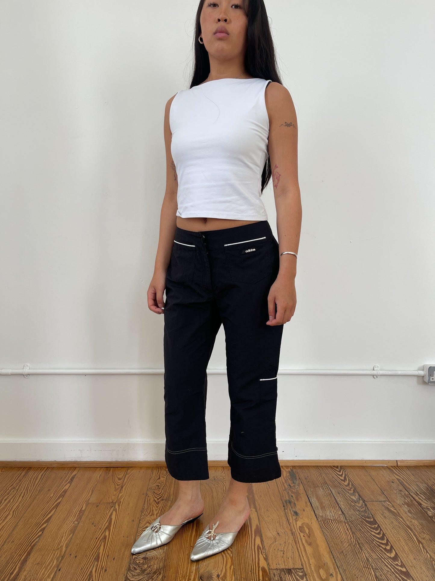Black Adidas Sporty Capris
