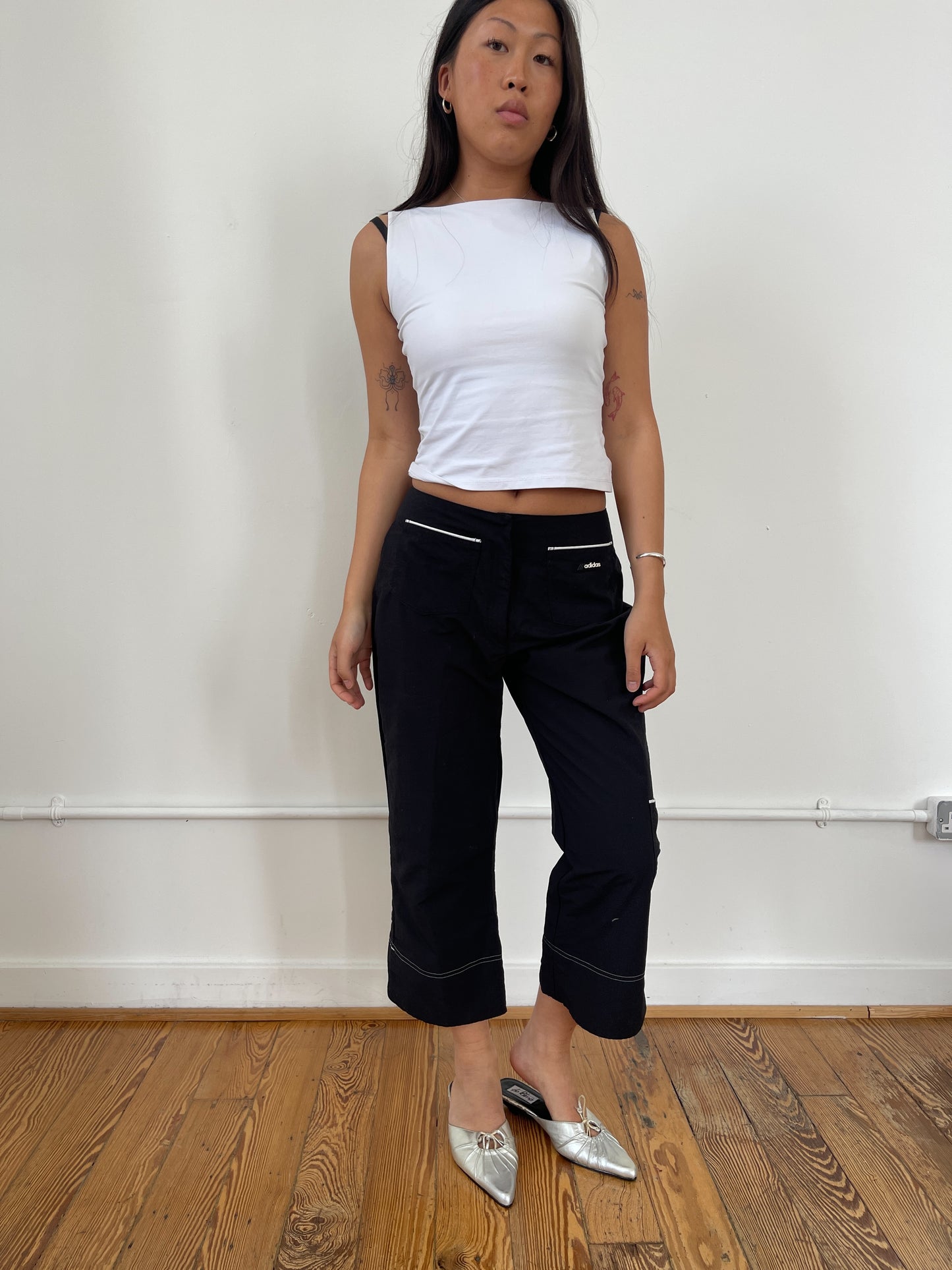 Black Adidas Sporty Capris