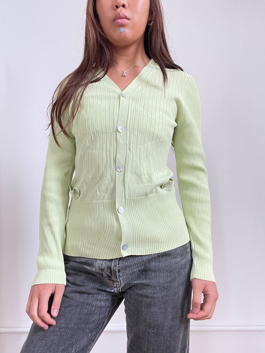 Vintage Lime Green Cardigan
