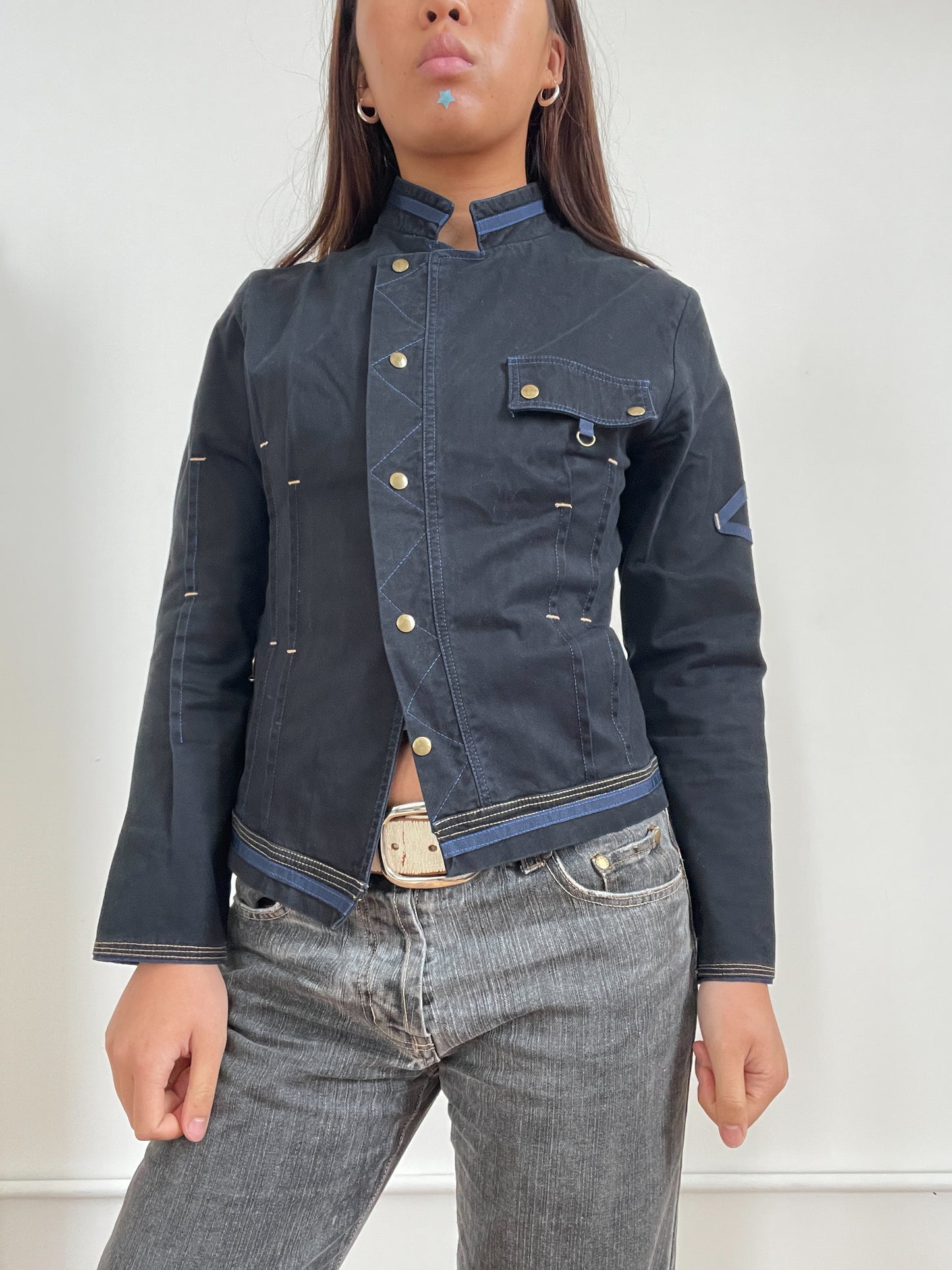Vintage Navy Fitted Jacket