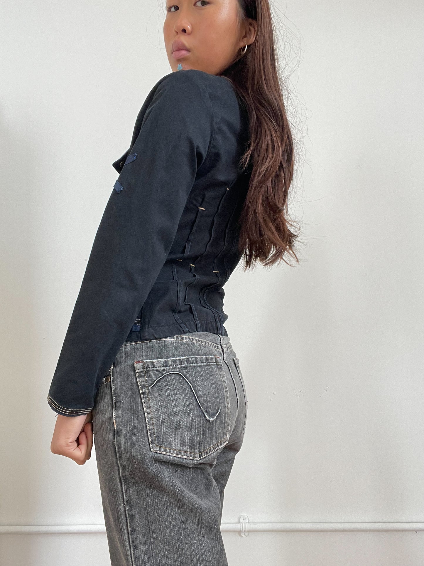 Vintage Navy Fitted Jacket