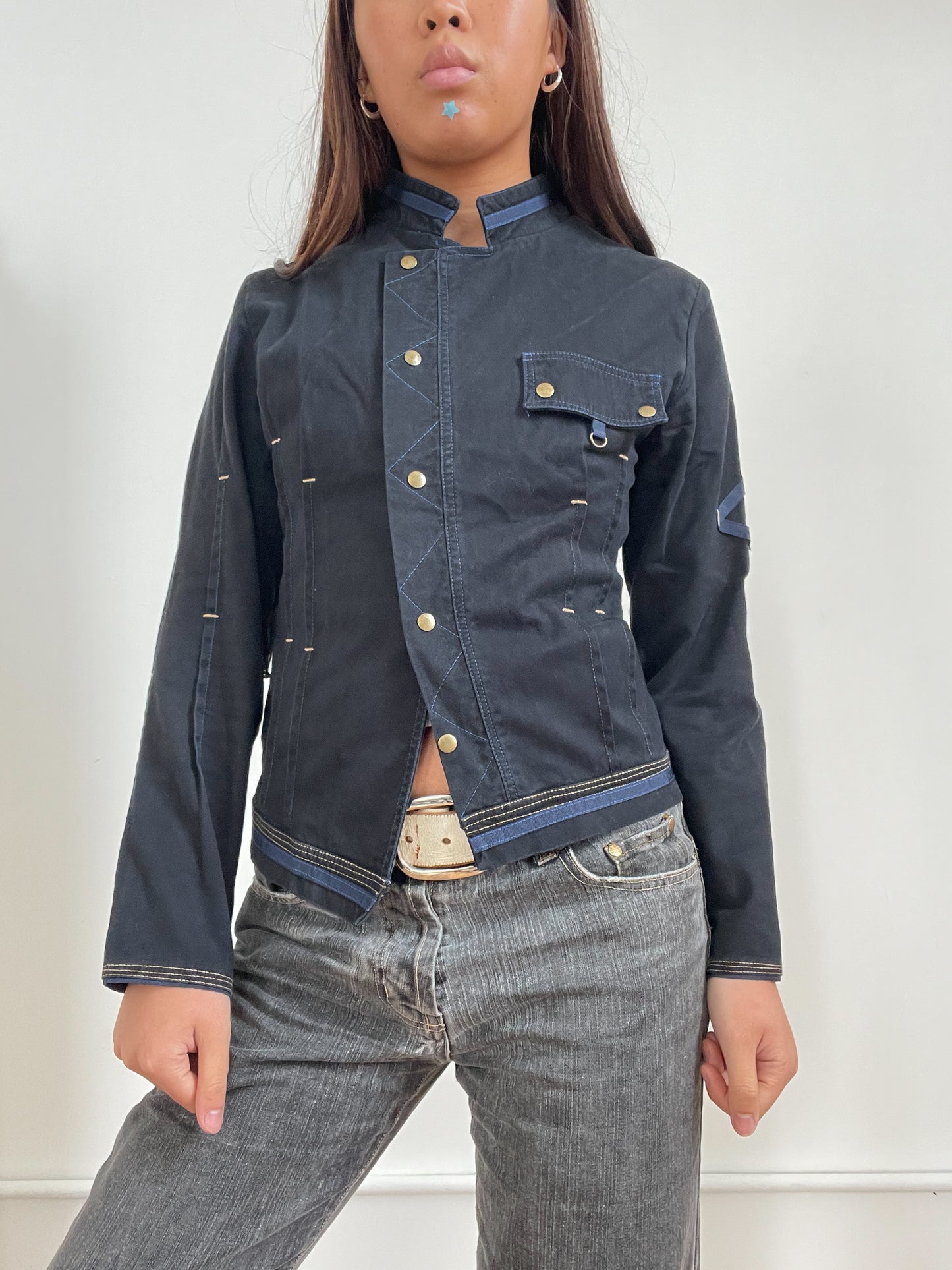 Vintage Navy Fitted Jacket