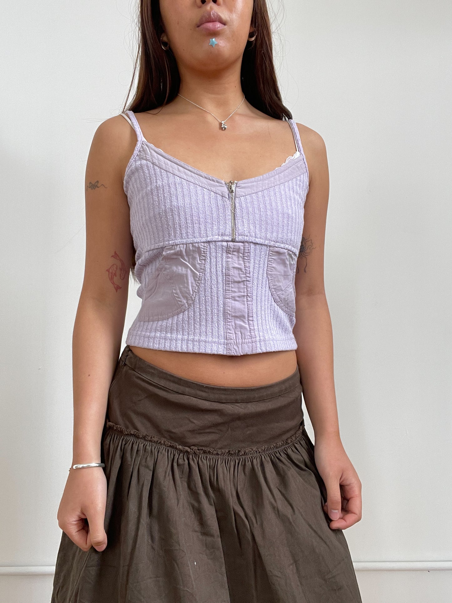 Lilac Ribbed Tank Top