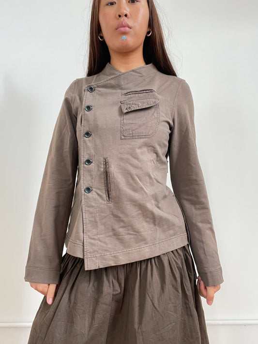 Brown Cop Copine Asymmetric Jumper