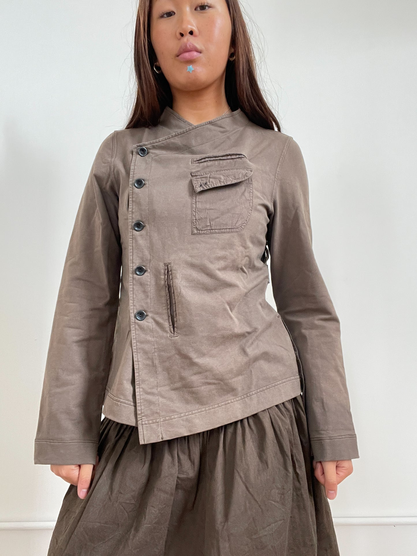 Brown Cop Copine Asymmetric Jumper