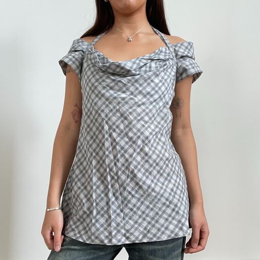 Vintage Patterned Cop Copine Top