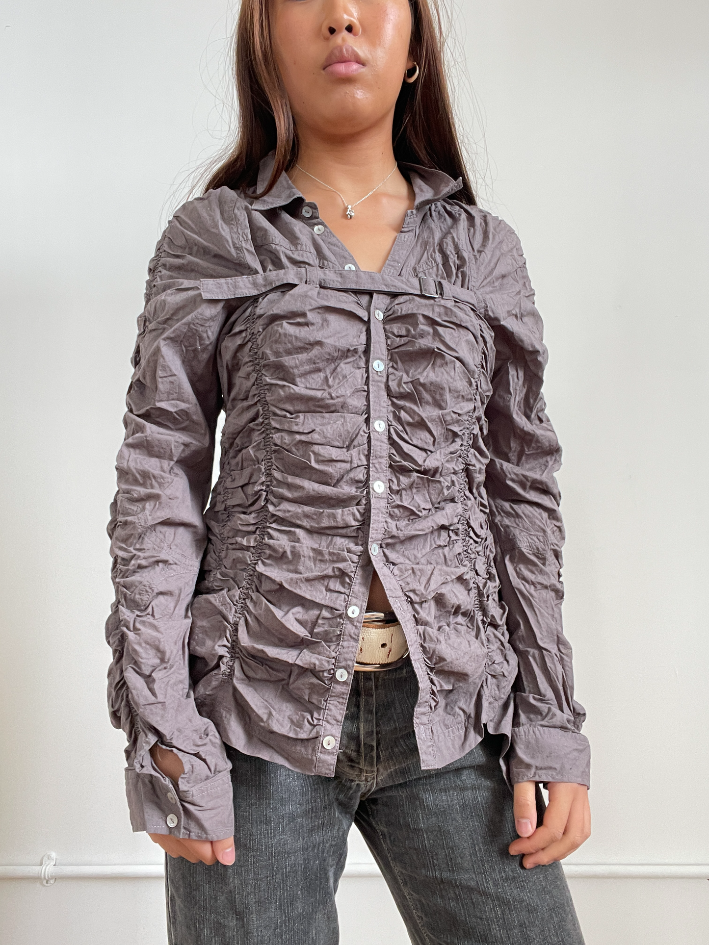Vintage Grey Structured Shirt
