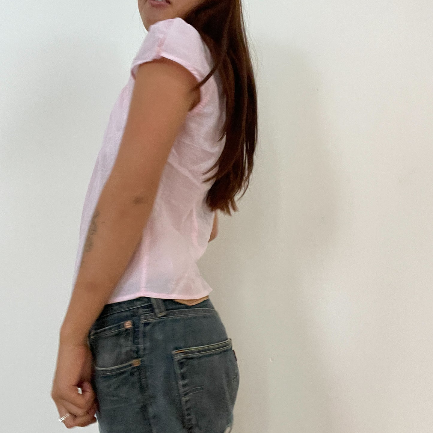 Vintage Pink Babydoll Top