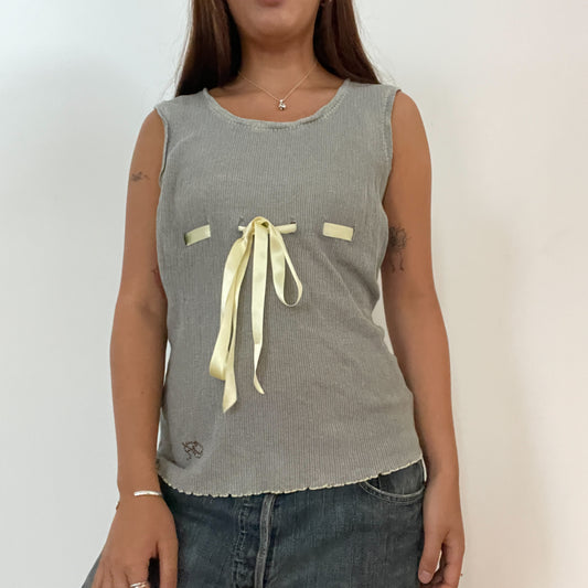 Vintage Grey Knitted Vest Top