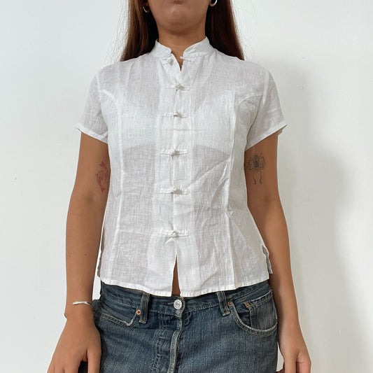 Vintage White Oriental Top