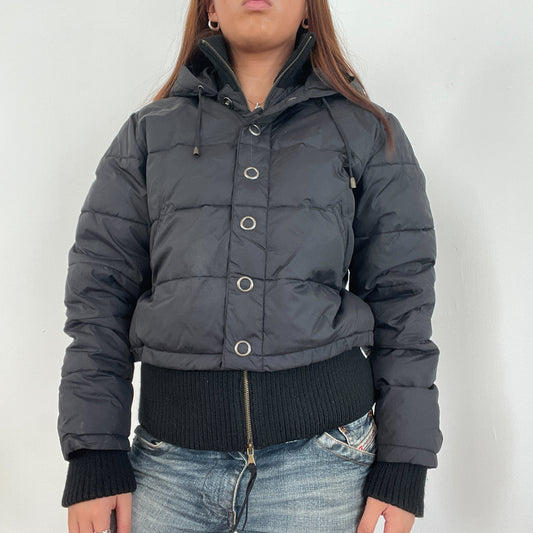 Vintage Black Double Layered Puffer Jacket