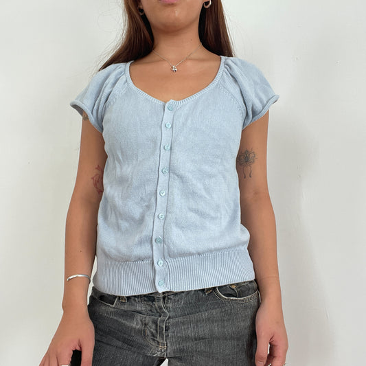 Vintage Baby Blue Knitted Top
