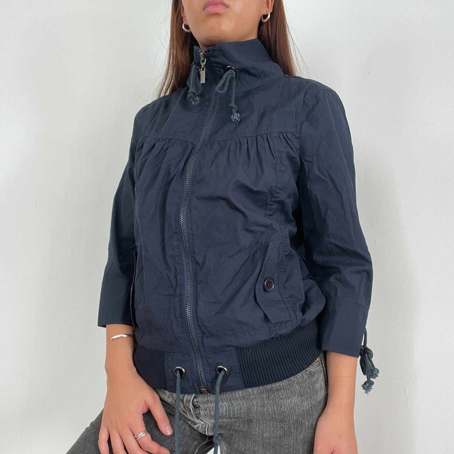 Vintage Navy Utility Cargo Jacket