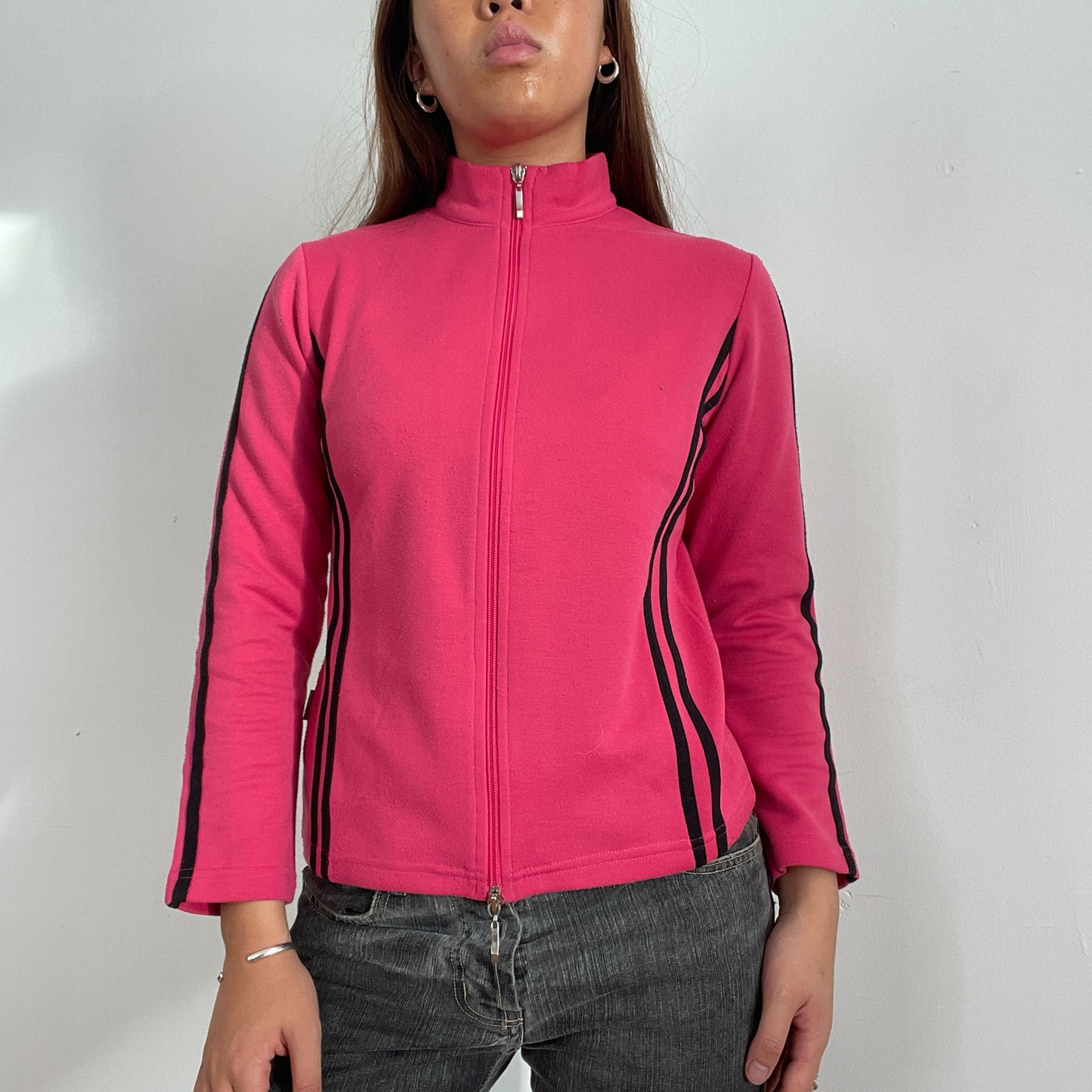 Vintage Hot Pink Fleece Track Jacket