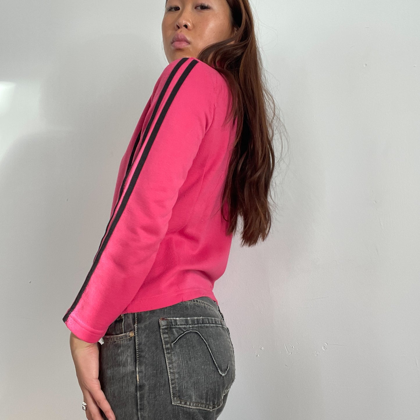 Vintage Hot Pink Fleece Track Jacket