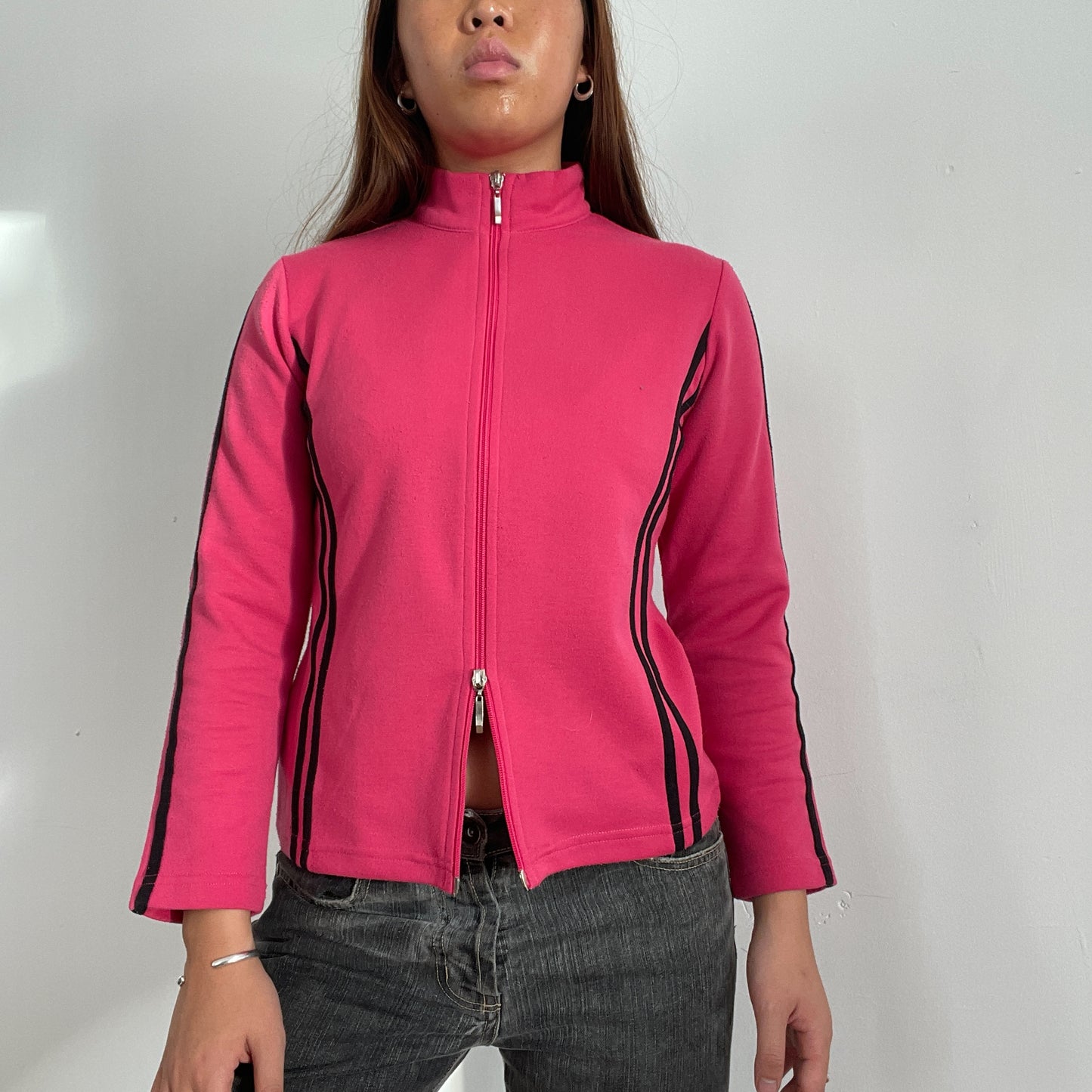 Vintage Hot Pink Fleece Track Jacket