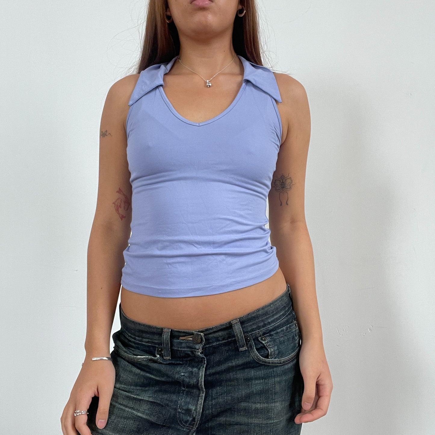 Vintage Purple Cropped Vest Top