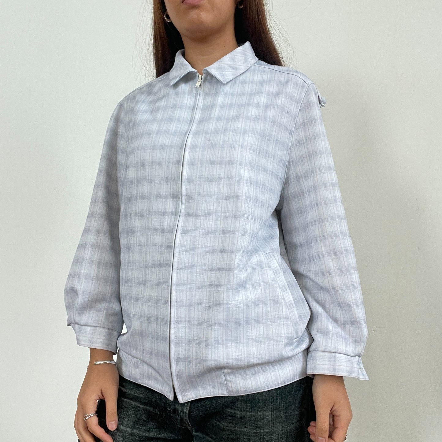 Vintage Checkered Harrington Jacket