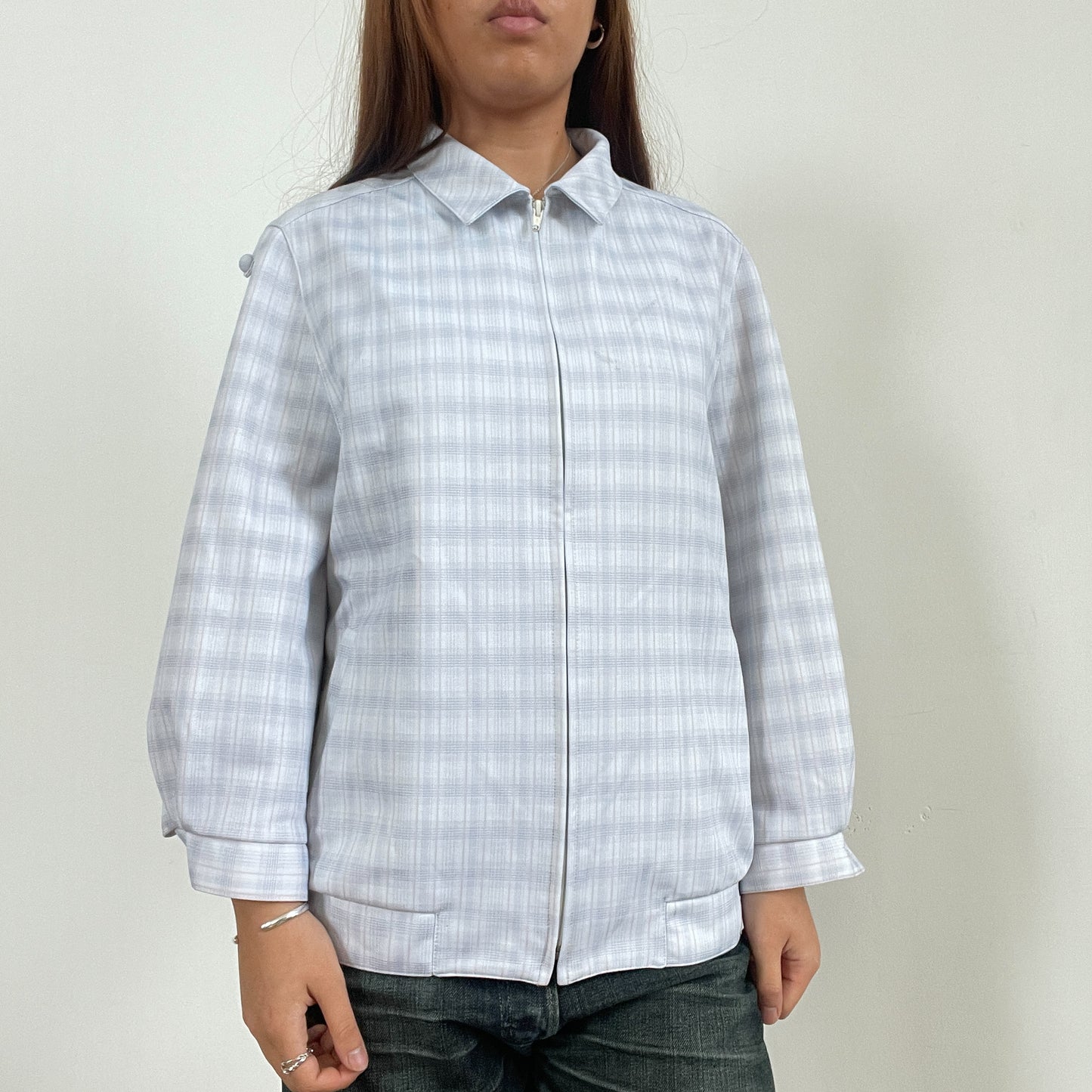 Vintage Checkered Harrington Jacket