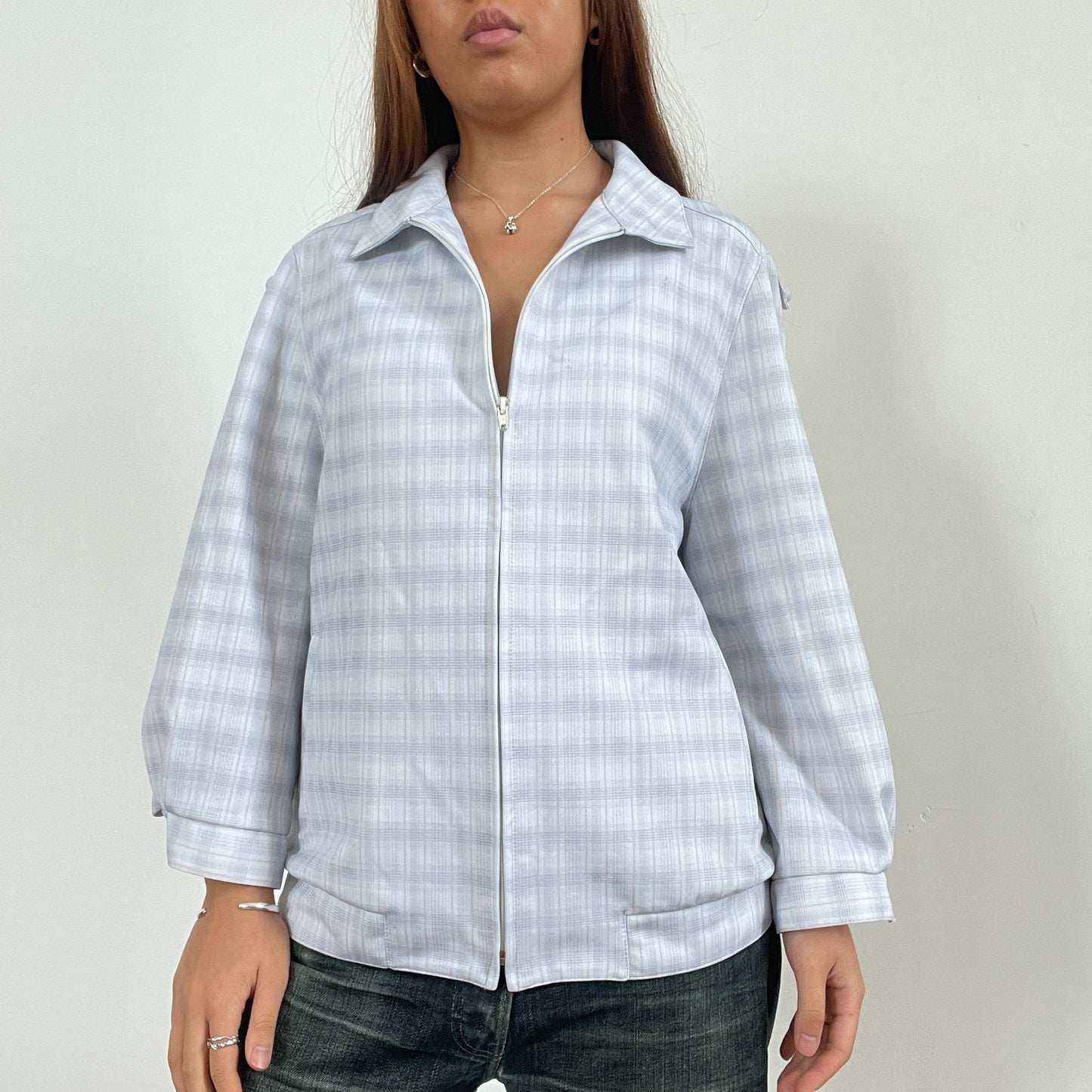 Vintage Checkered Harrington Jacket