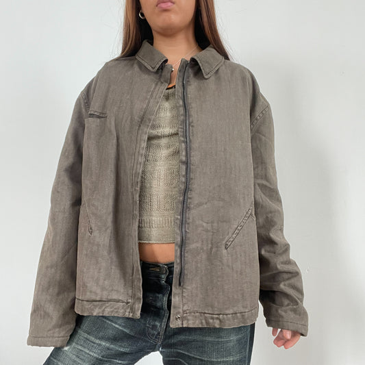 Vintage Brown Washed Collared Jacket