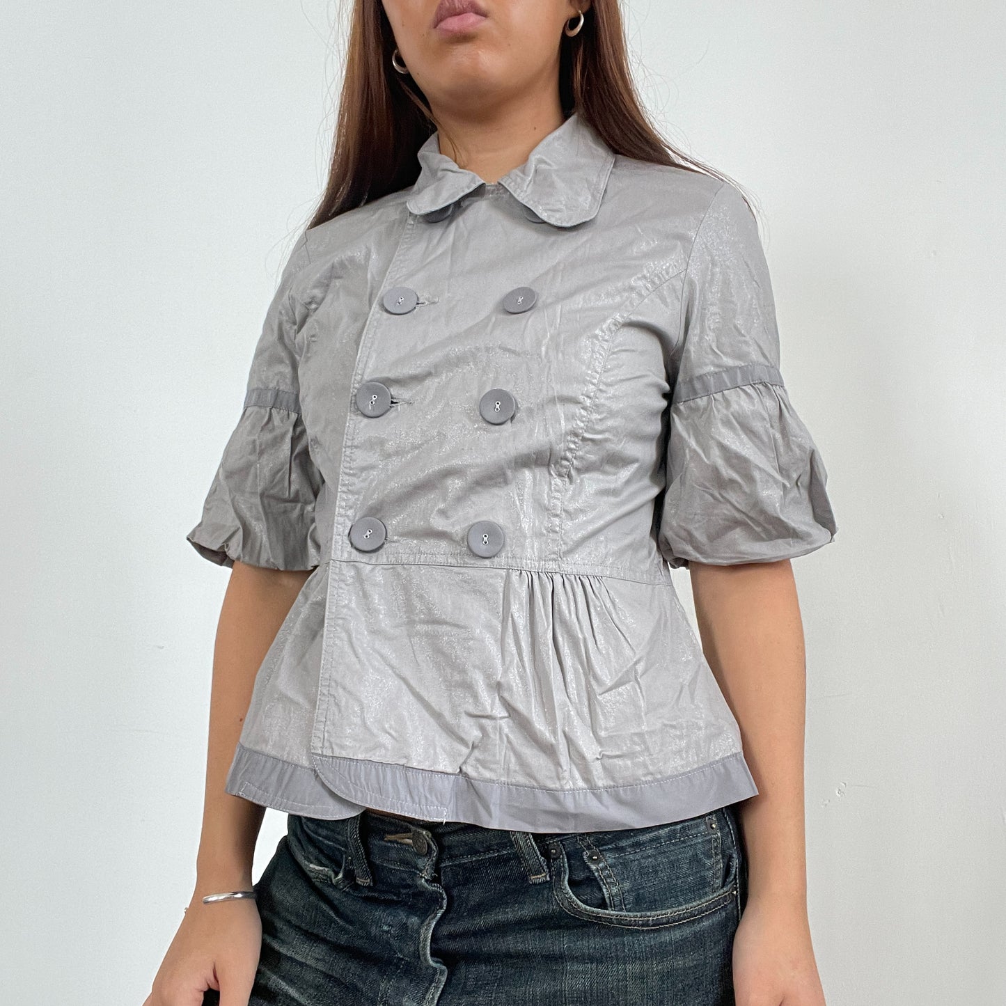 Vintage Grey Peacoat Swing Top