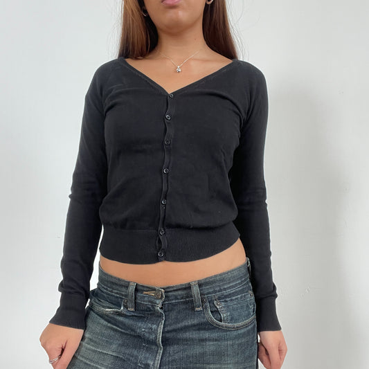 Vintage Black Button Up Cardigan