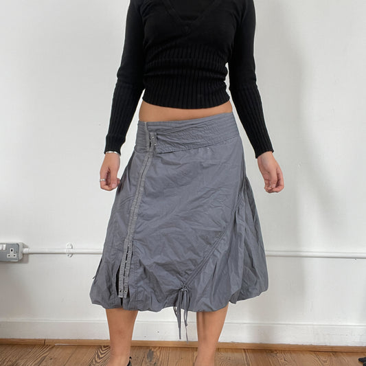 Vintage Grey/Purple Bubble Midi Skirt