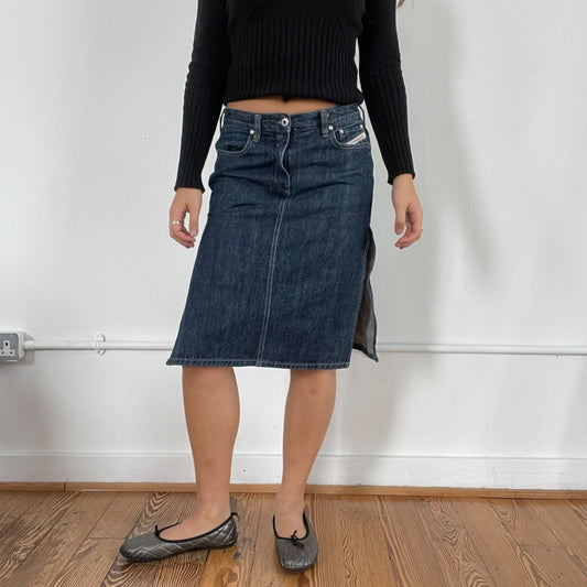 Vintage Denim Diesel Blue Midi Skirt