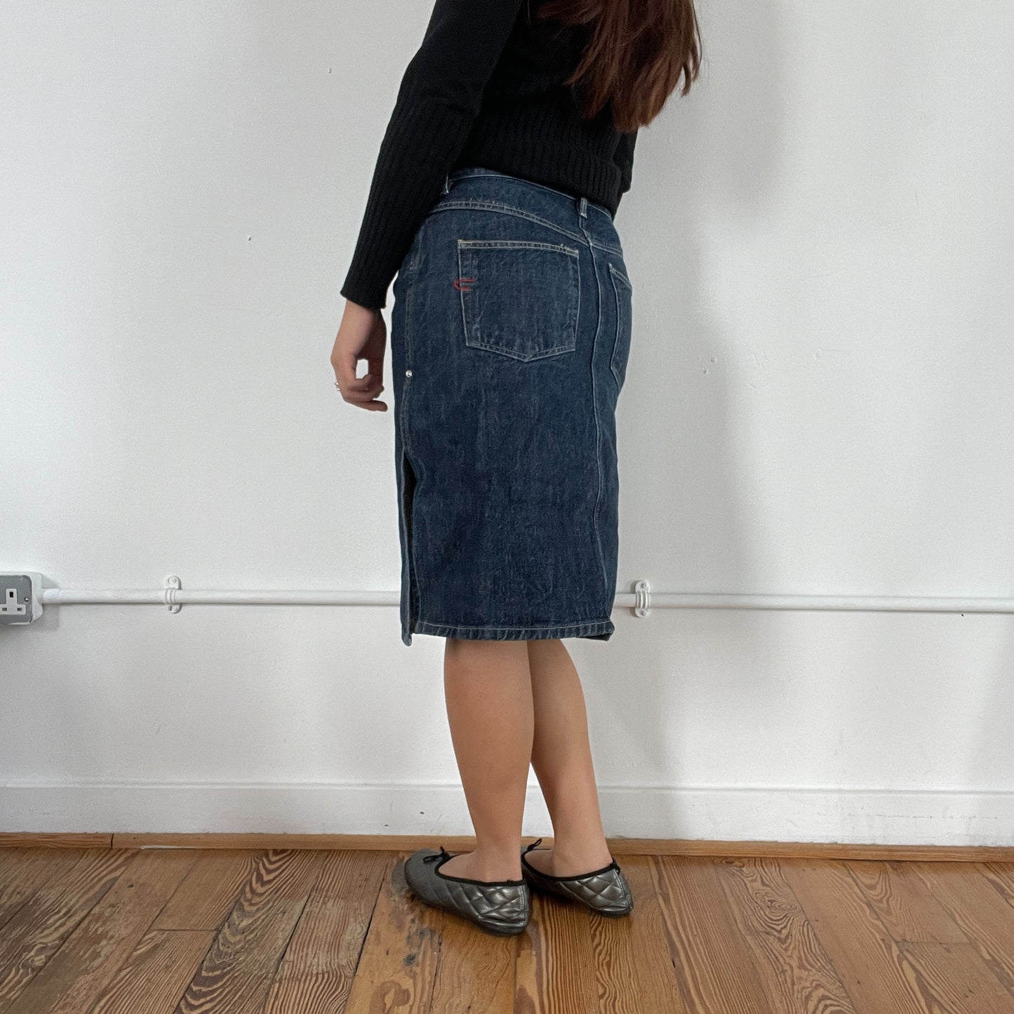 Vintage Denim Diesel Blue Midi Skirt