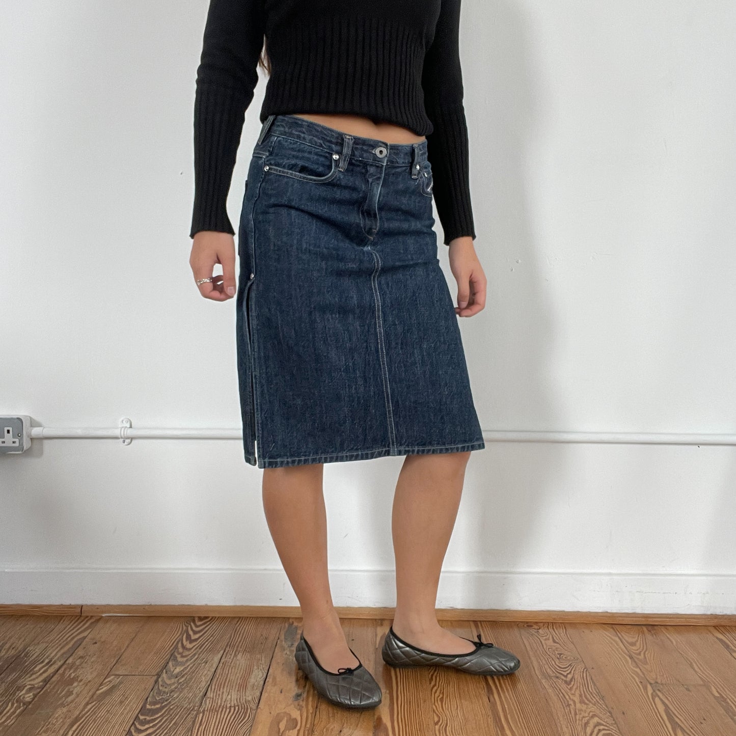 Vintage Denim Diesel Blue Midi Skirt
