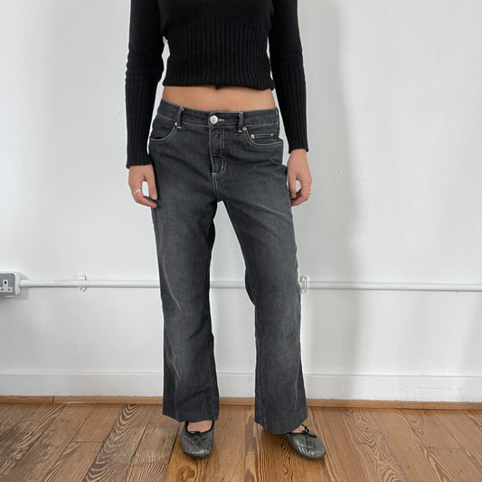 Vintage Black Denim Washed Jeans