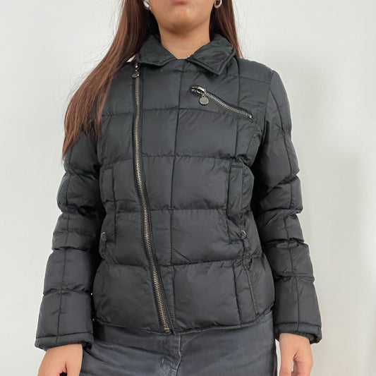Vintage black puffer zip up jacket