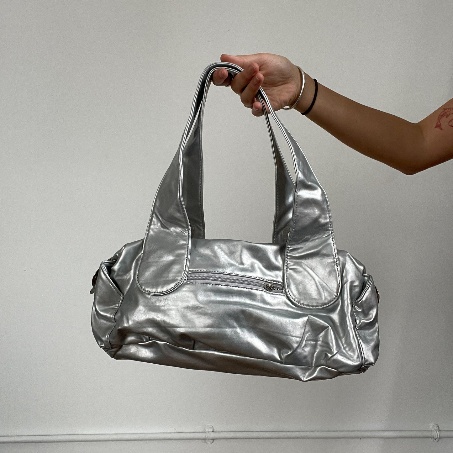Vintage silver metal detail shoulder bag