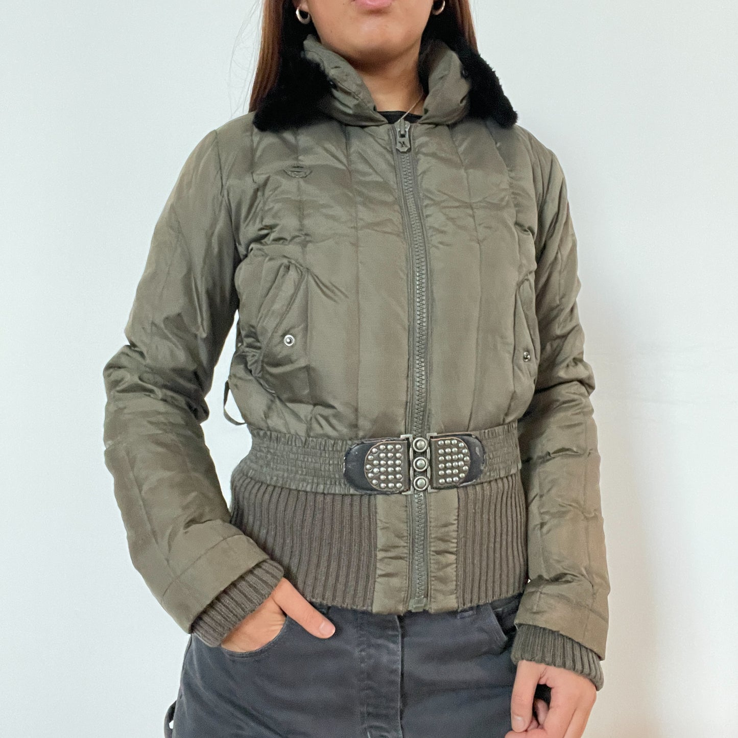 Vintage khaki killah puffer jacket