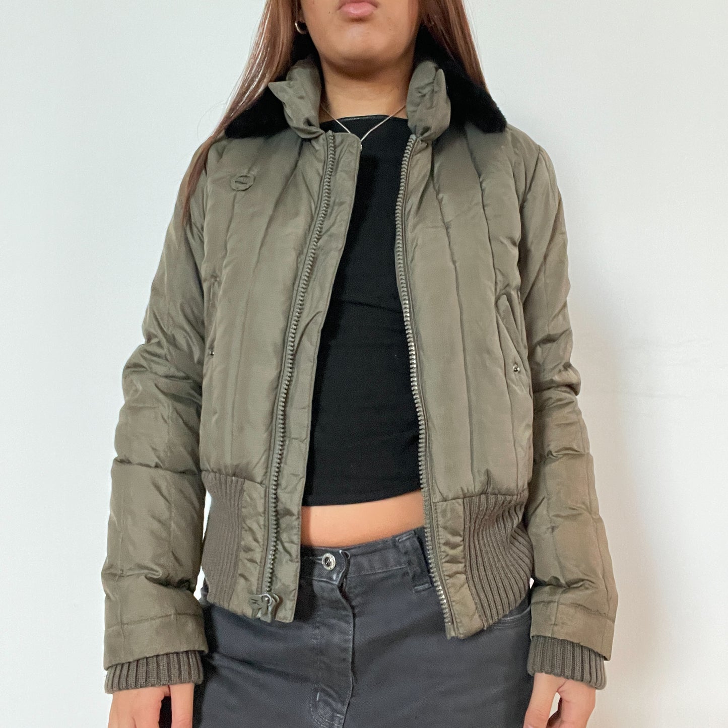 Vintage khaki killah puffer jacket