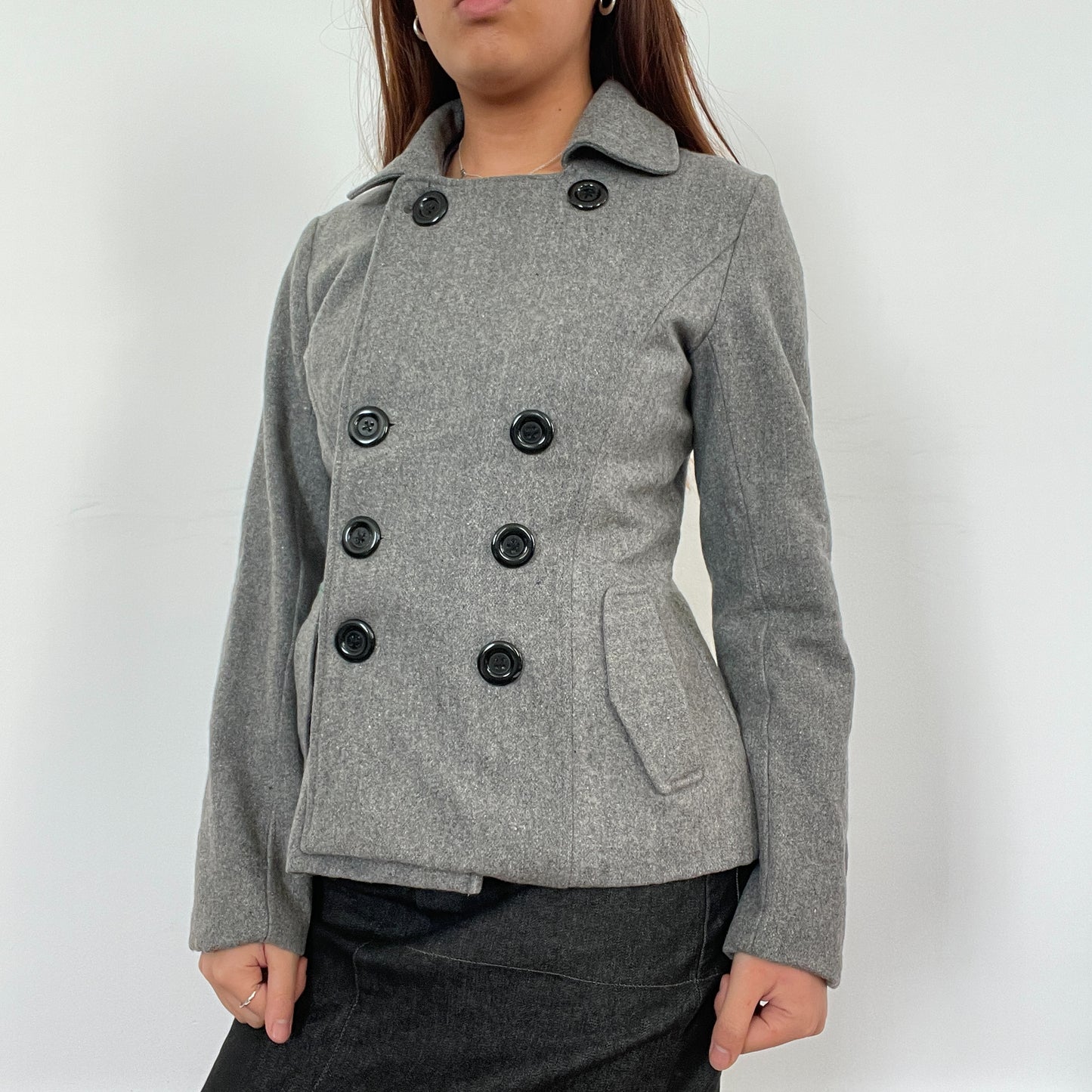 Vintage Grey Peacoat Jacket