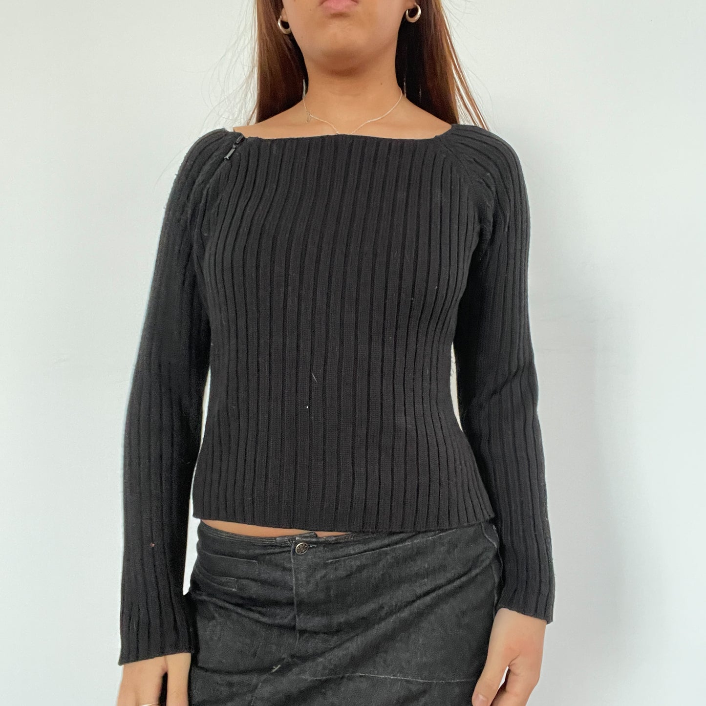 Vintage Black Knit Jumper
