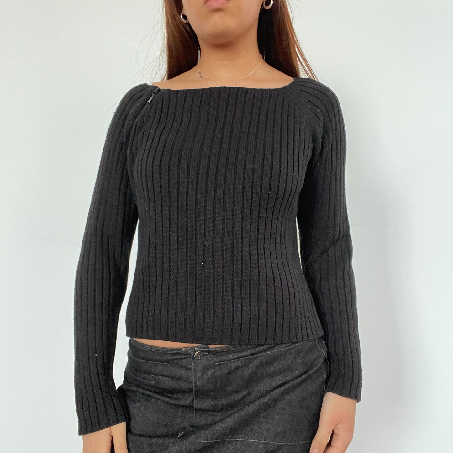 Vintage Black Knit Jumper